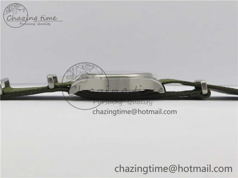 Timeless Pilot IW326801 SS MK 1:1 Best Edition Black Dial on Green Nylon Strap MIYOTA 7122