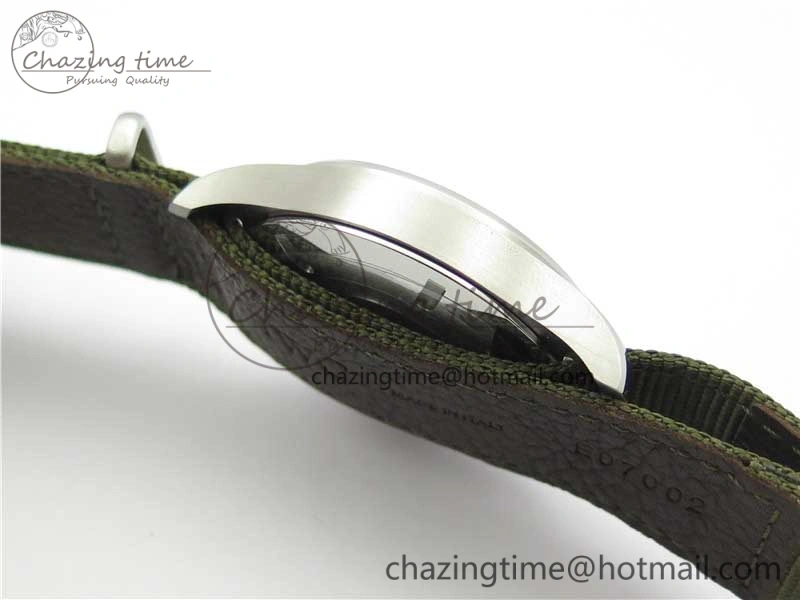 Timeless Pilot IW326801 SS MK 1:1 Best Edition Black Dial on Green Nylon Strap MIYOTA 7122