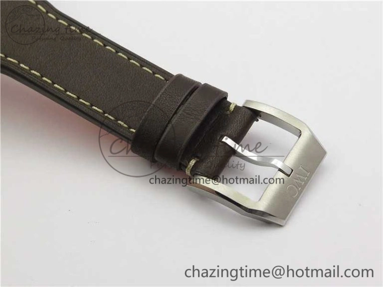 EasyCare Pilot IW326803 SS MK 1:1 Best Edition Black Dial on Brown Leather Strap MIYOTA 7146