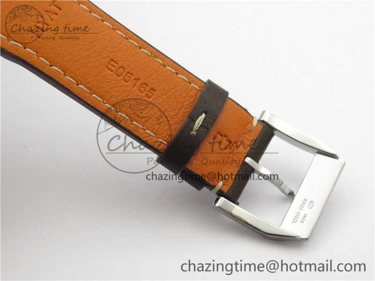 EasyCare Pilot IW326803 SS MK 1:1 Best Edition Black Dial on Brown Leather Strap MIYOTA 7146