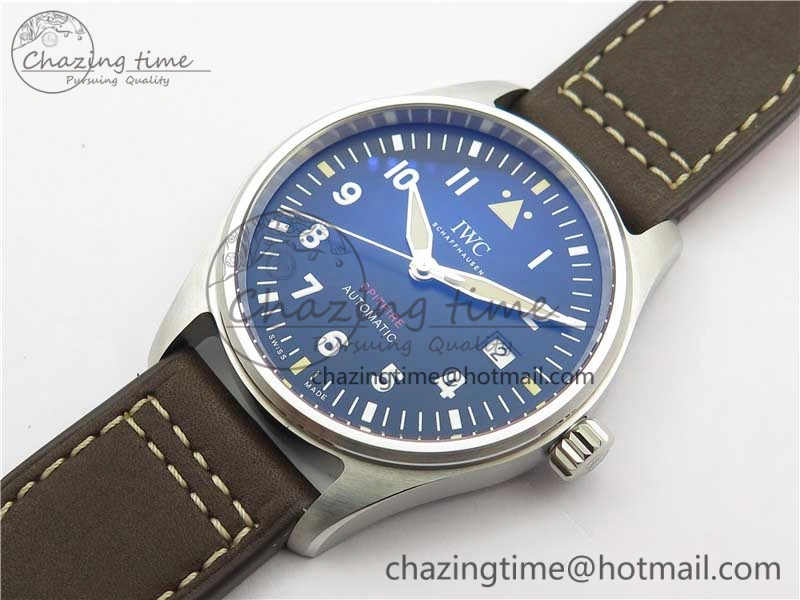 EasyCare Pilot IW326803 SS MK 1:1 Best Edition Black Dial on Brown Leather Strap MIYOTA 7146
