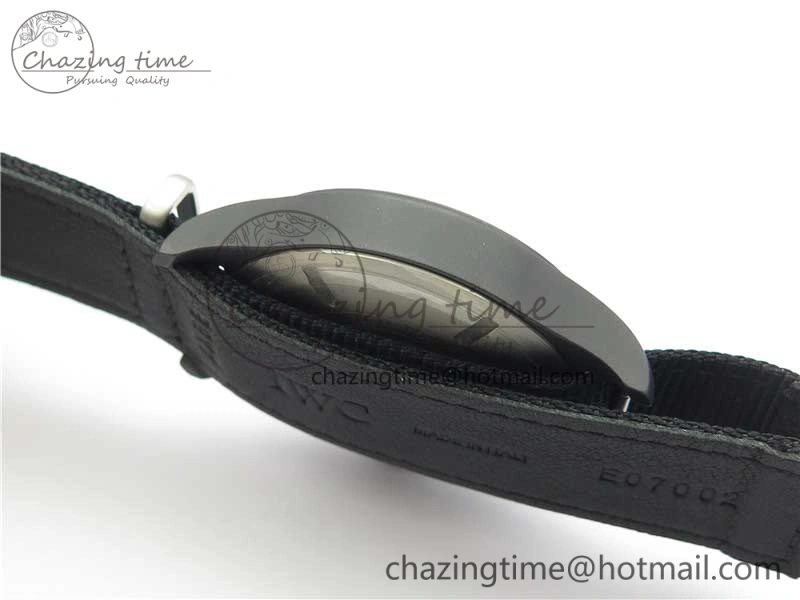 Seasonal Pilot IW326901 Real Ceramic MK 1:1 Best Edition Black Dial On Nylon Strap MIYOTA 7126