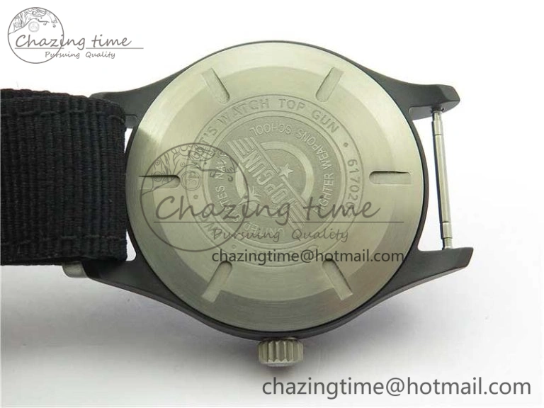 Seasonal Pilot IW326901 Real Ceramic MK 1:1 Best Edition Black Dial On Nylon Strap MIYOTA 7126