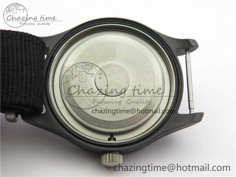 Seasonal Pilot IW326901 Real Ceramic MK 1:1 Best Edition Black Dial On Nylon Strap MIYOTA 7126