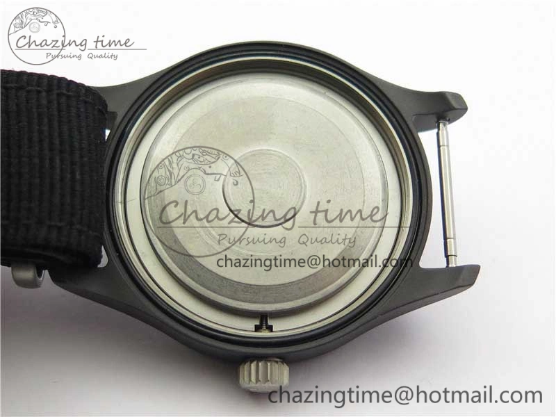 Seasonal Pilot IW326901 Real Ceramic MK 1:1 Best Edition Black Dial On Nylon Strap MIYOTA 7126