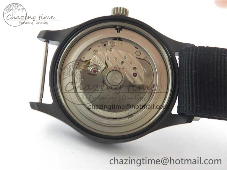 Seasonal Pilot IW326901 Real Ceramic MK 1:1 Best Edition Black Dial On Nylon Strap MIYOTA 7126