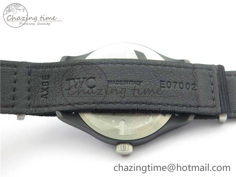 Seasonal Pilot IW326901 Real Ceramic MK 1:1 Best Edition Black Dial On Nylon Strap MIYOTA 7126