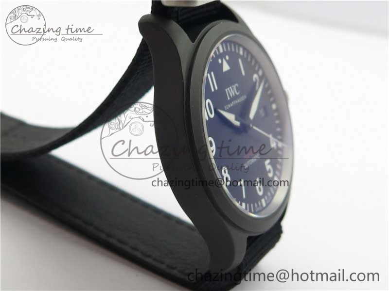 Seasonal Pilot IW326901 Real Ceramic MK 1:1 Best Edition Black Dial On Nylon Strap MIYOTA 7126