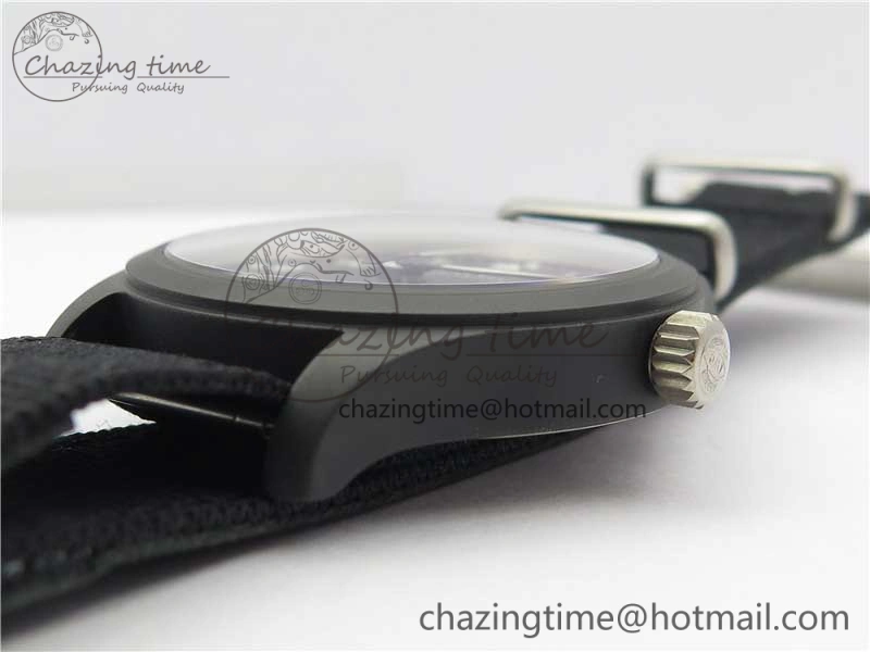 Seasonal Pilot IW326901 Real Ceramic MK 1:1 Best Edition Black Dial On Nylon Strap MIYOTA 7126
