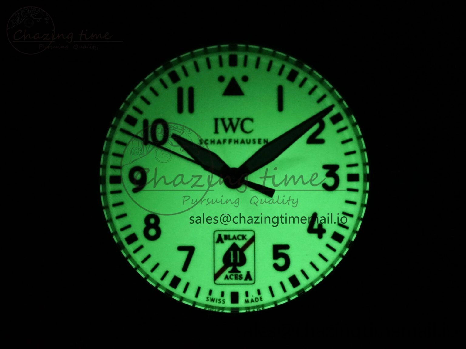 Sophisticated Pilot IW326905 Black Aces M+F 1:1 Best Edition White Dial on Black Rubber Strap MY 7000