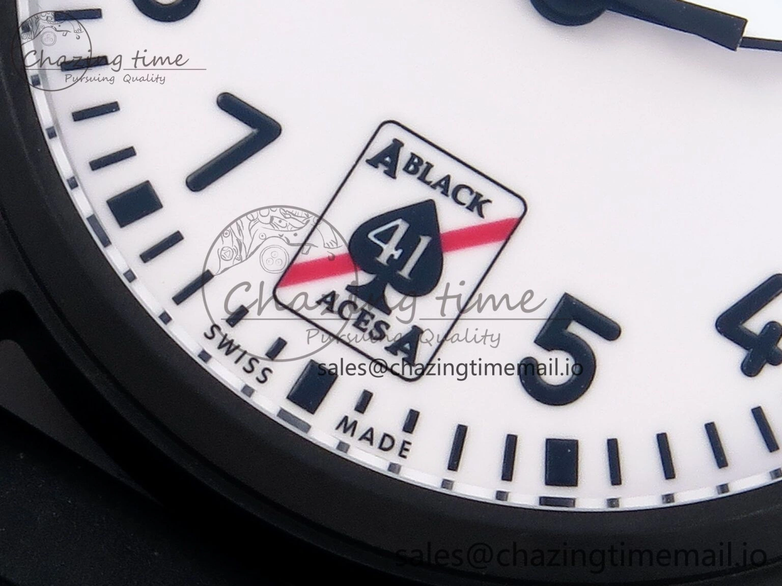 Sophisticated Pilot IW326905 Black Aces M+F 1:1 Best Edition White Dial on Black Rubber Strap MY 7000