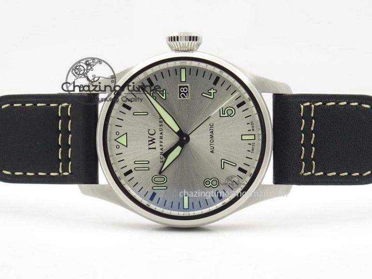 HighPerformance Pilot Mark XVI “Father & Son 2012” MK Maker SS Sliver Dial A2892 On Black Leather Strap 7373