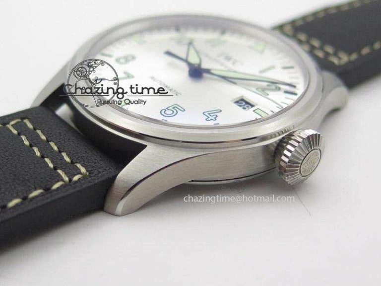 HighPerformance Pilot Mark XVI “Father & Son 2012” MK Maker SS Sliver Dial A2892 On Black Leather Strap 7373