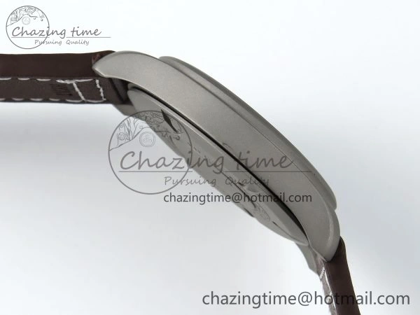 Elegant Pilot Mark XVIII Titanium BLSF 1:1 Best Edition Black Dial on Brown Leather Strap MIYOTA 7020