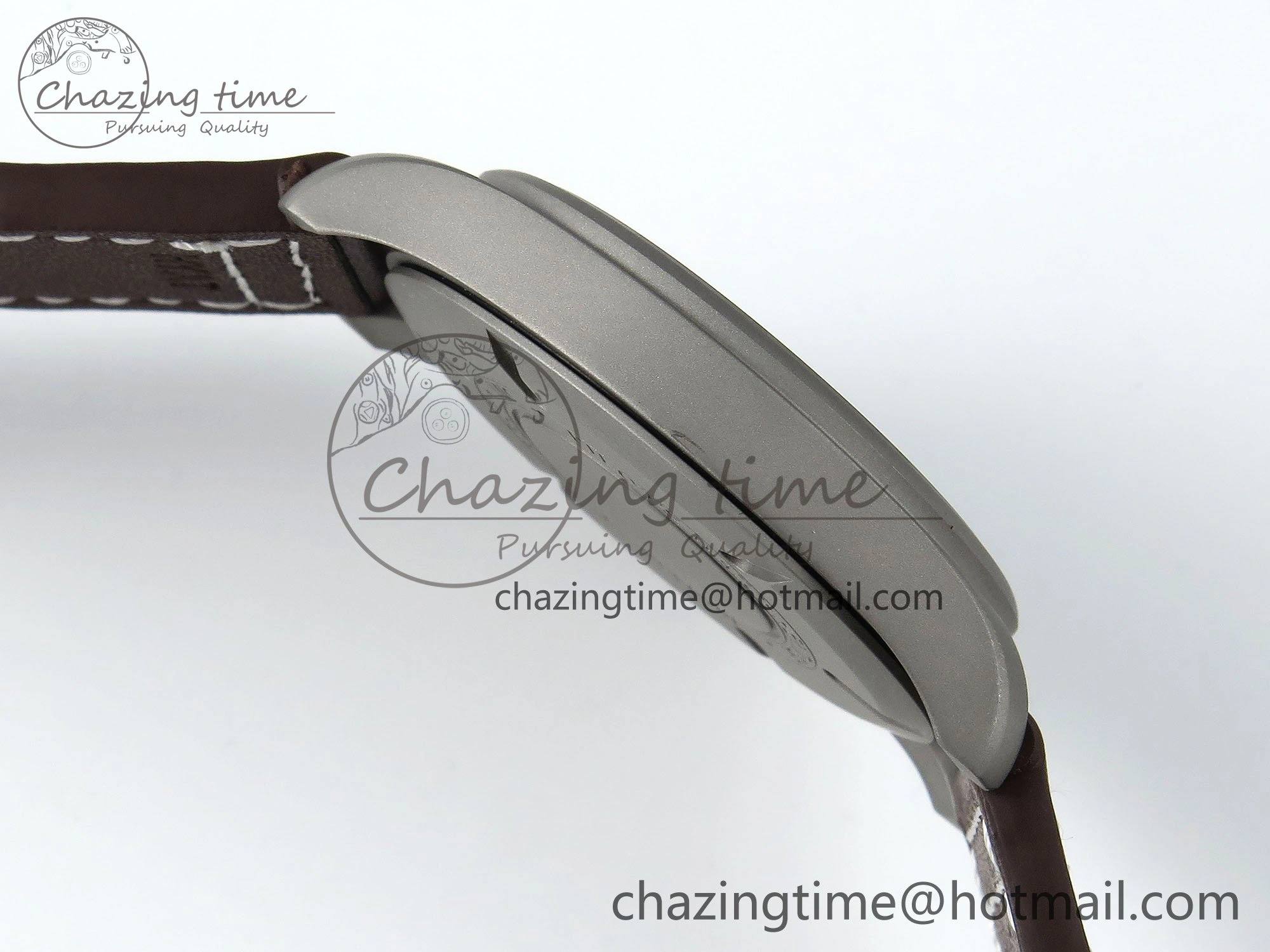 Elegant Pilot Mark XVIII Titanium BLSF 1:1 Best Edition Black Dial on Brown Leather Strap MIYOTA 7020