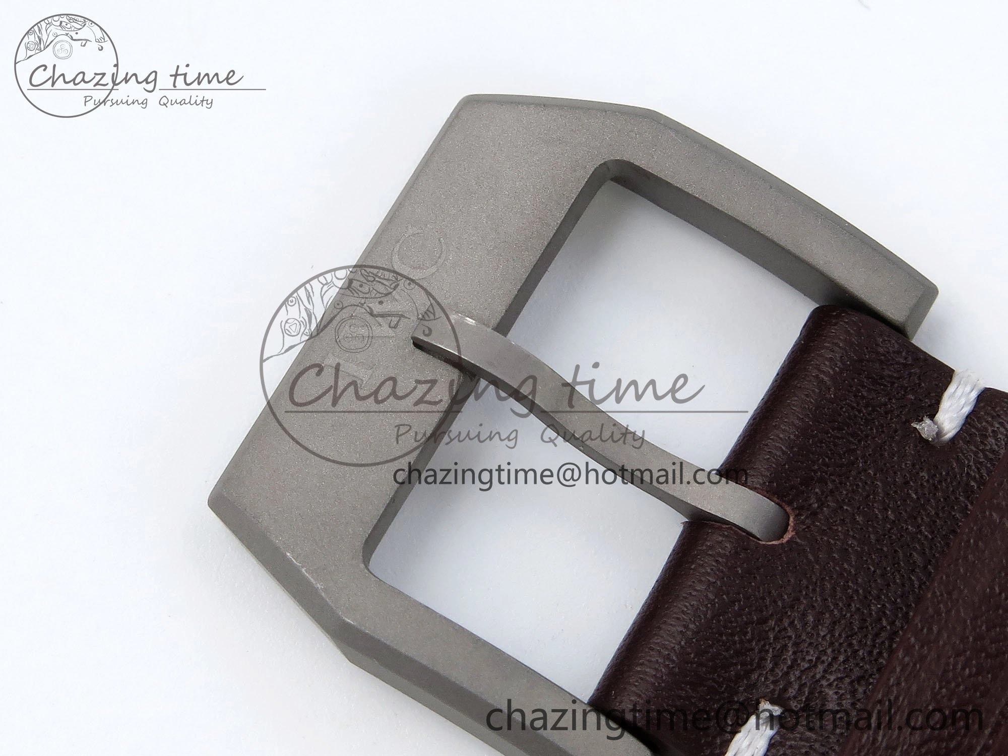 Elegant Pilot Mark XVIII Titanium BLSF 1:1 Best Edition Black Dial on Brown Leather Strap MIYOTA 7020