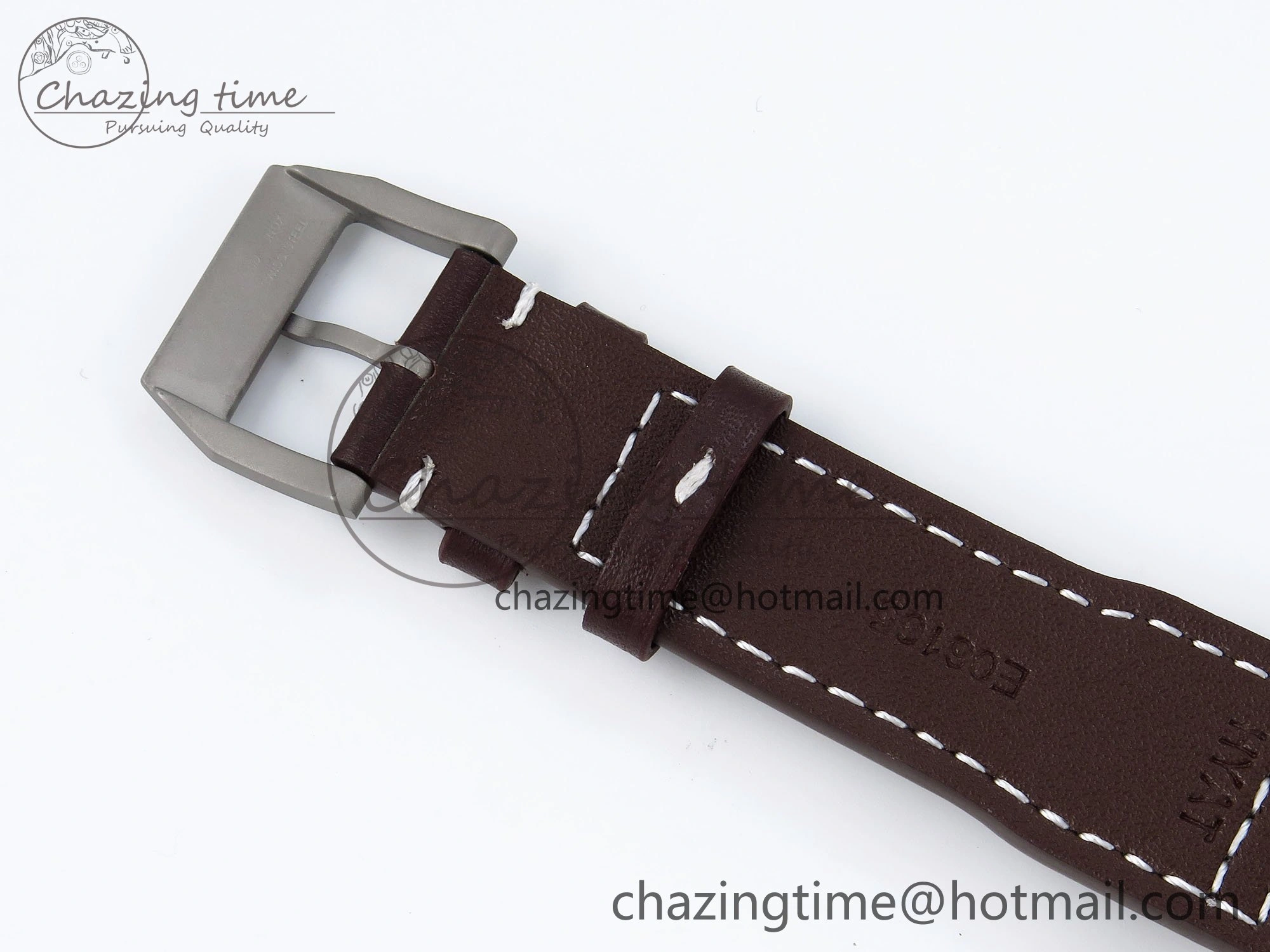 Elegant Pilot Mark XVIII Titanium BLSF 1:1 Best Edition Black Dial on Brown Leather Strap MIYOTA 7020