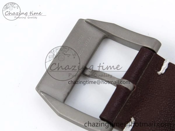 Elegant Pilot Mark XVIII Titanium BLSF 1:1 Best Edition Black Dial on Brown Leather Strap MIYOTA 7020
