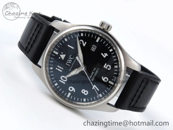 Lightweight Pilot Mark XX BLSF 1:1 Best Edition Black Dial on Black Leather Strap MIYOTA 7017