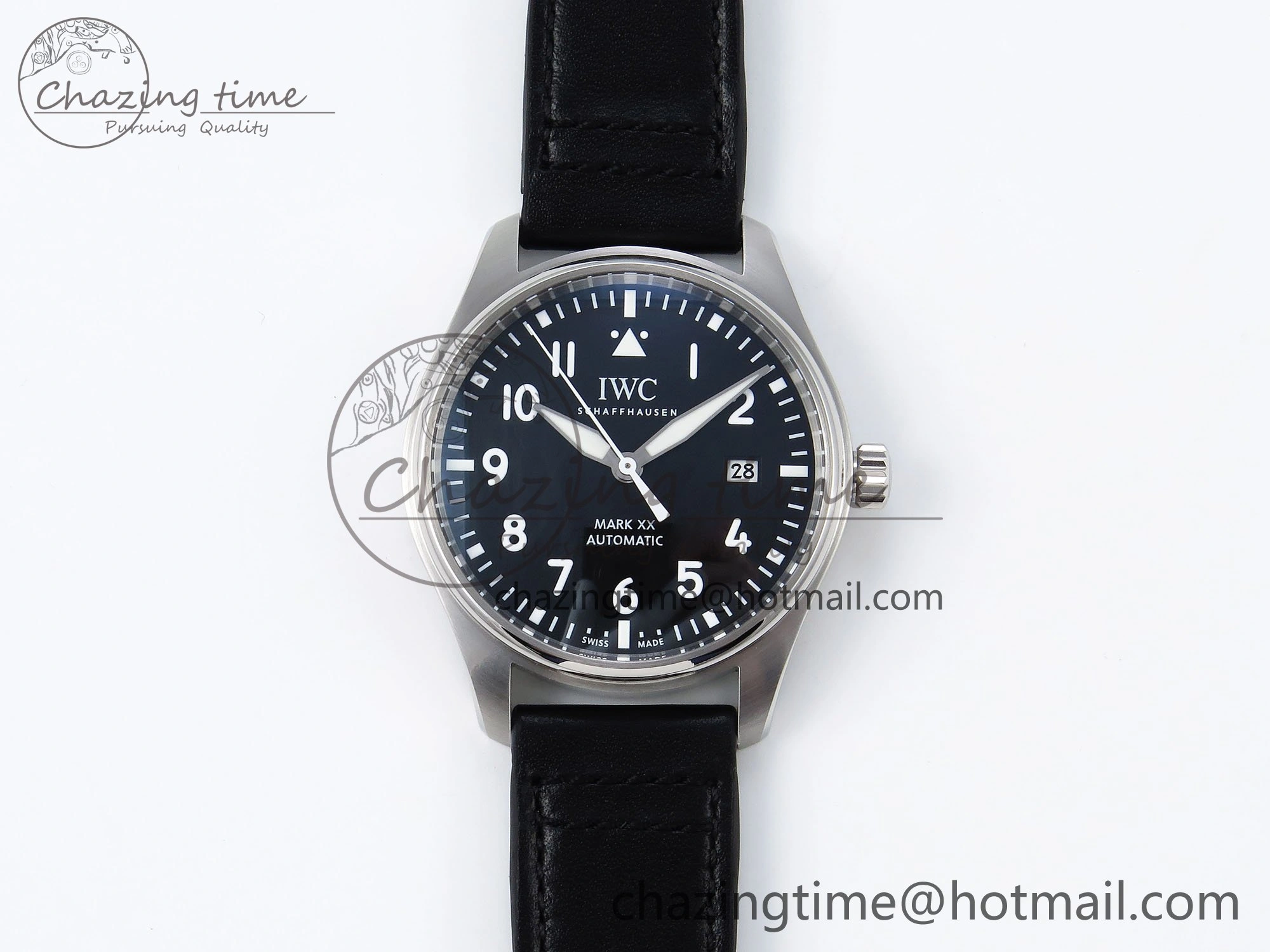 Lightweight Pilot Mark XX BLSF 1:1 Best Edition Black Dial on Black Leather Strap MIYOTA 7017
