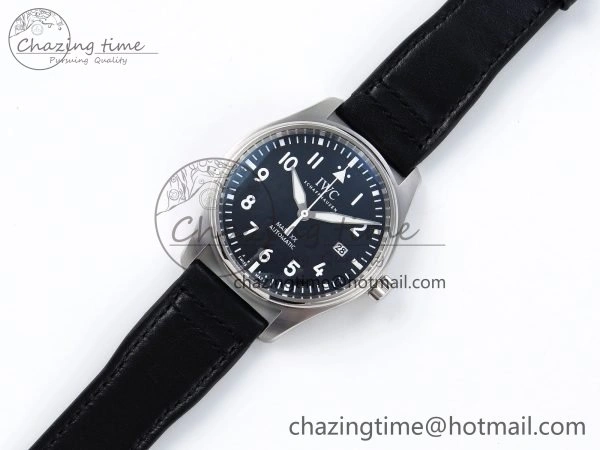 Lightweight Pilot Mark XX BLSF 1:1 Best Edition Black Dial on Black Leather Strap MIYOTA 7017