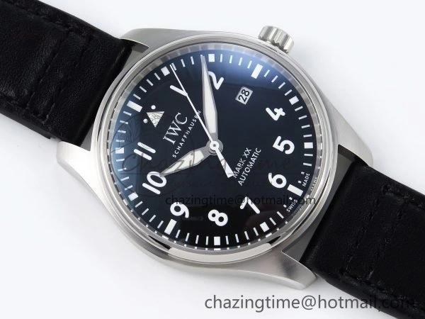 Lightweight Pilot Mark XX BLSF 1:1 Best Edition Black Dial on Black Leather Strap MIYOTA 7017