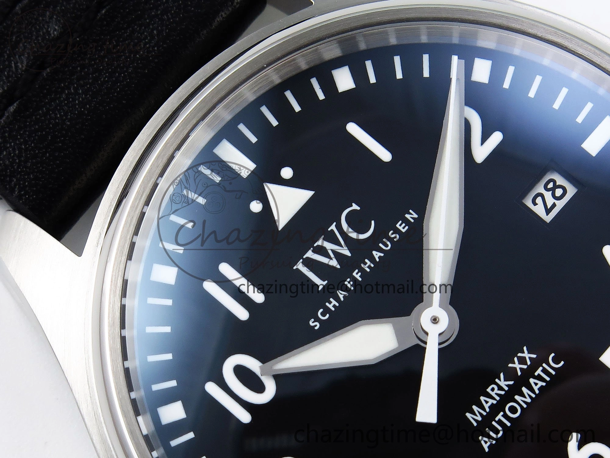 Lightweight Pilot Mark XX BLSF 1:1 Best Edition Black Dial on Black Leather Strap MIYOTA 7017