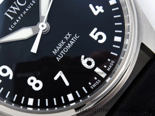 Lightweight Pilot Mark XX BLSF 1:1 Best Edition Black Dial on Black Leather Strap MIYOTA 7017