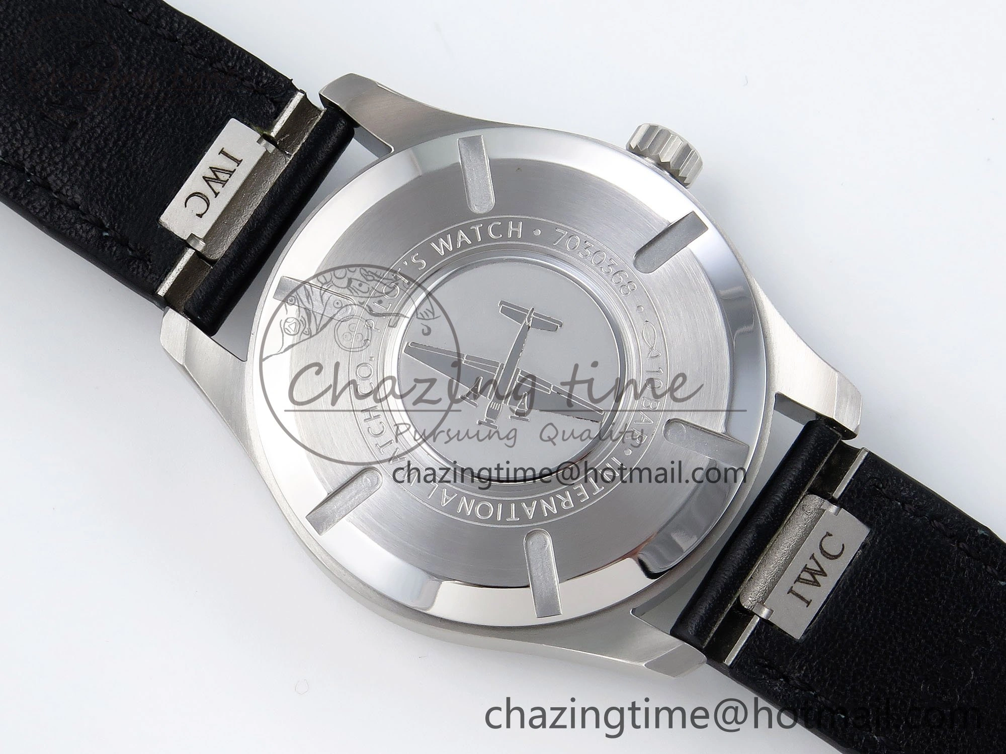 Lightweight Pilot Mark XX BLSF 1:1 Best Edition Black Dial on Black Leather Strap MIYOTA 7017