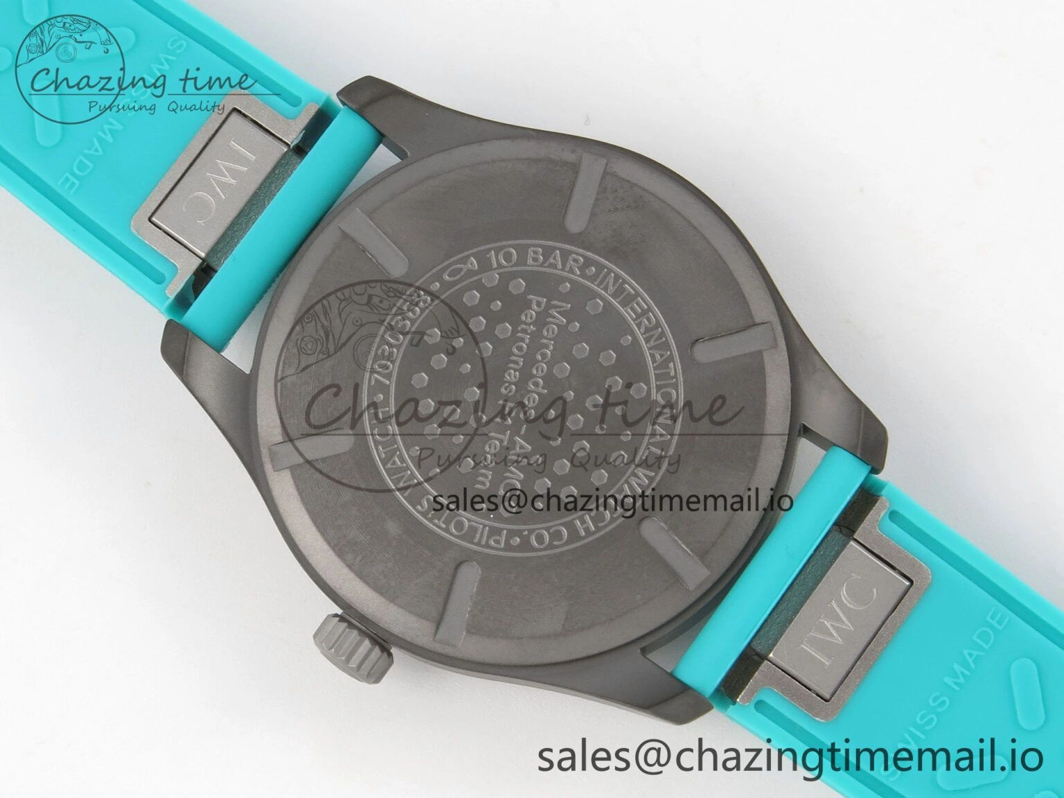 TimelessDesign Pilot Mark XX BLSF 1:1 Best Edition Black Blue Dial on Blue Rubber Strap MIYOTA 6989