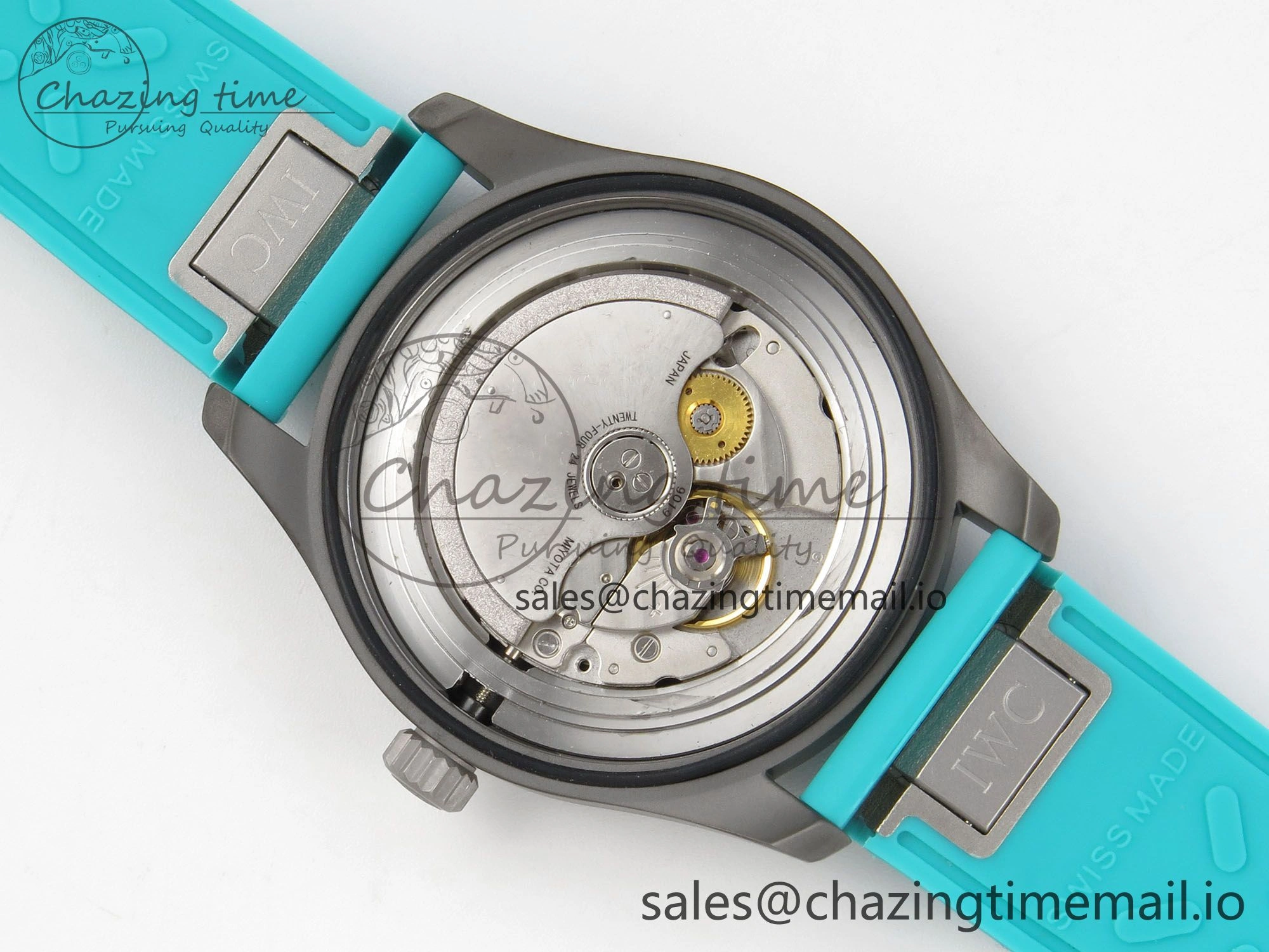 TimelessDesign Pilot Mark XX BLSF 1:1 Best Edition Black Blue Dial on Blue Rubber Strap MIYOTA 6989