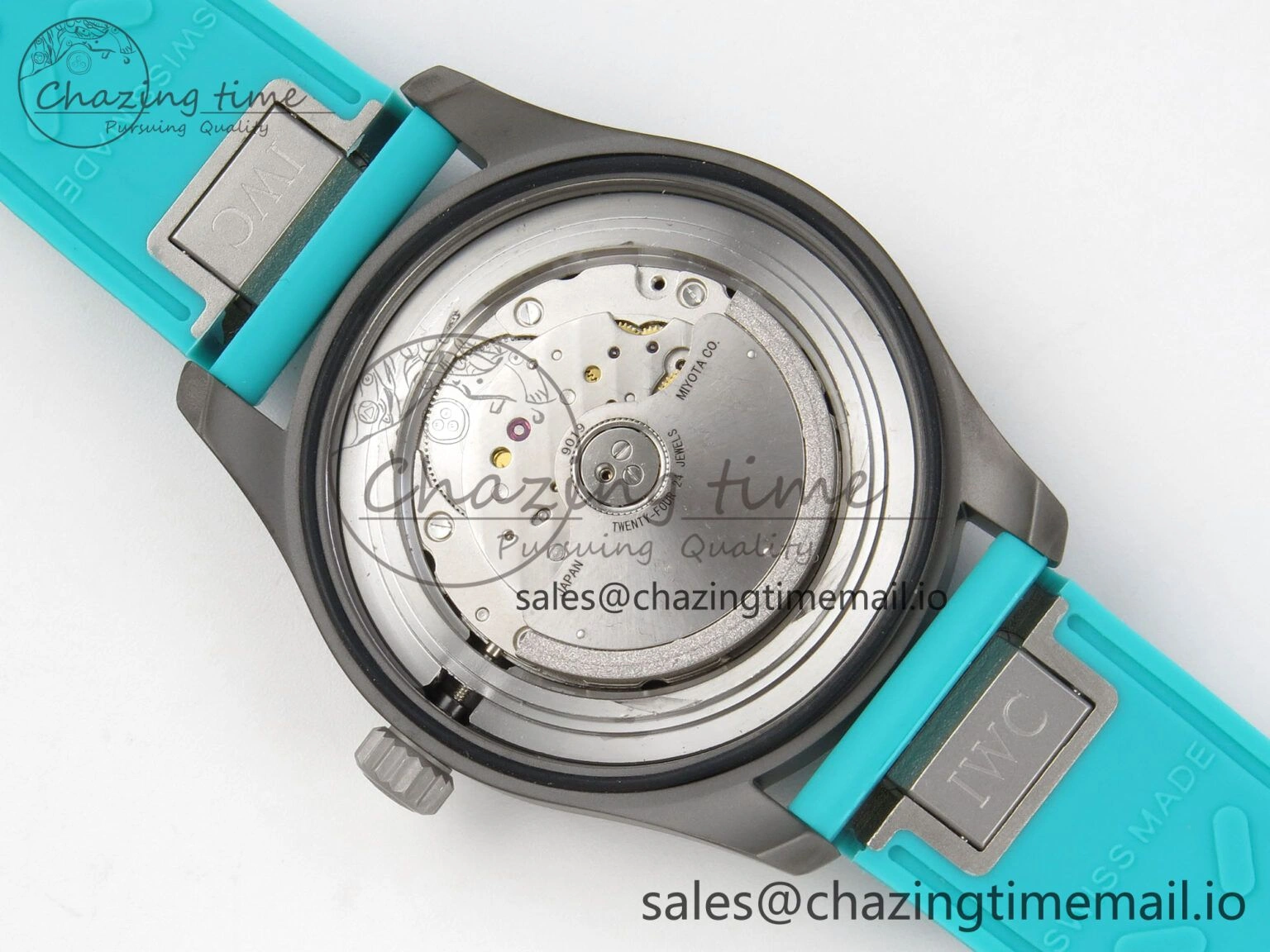 TimelessDesign Pilot Mark XX BLSF 1:1 Best Edition Black Blue Dial on Blue Rubber Strap MIYOTA 6989