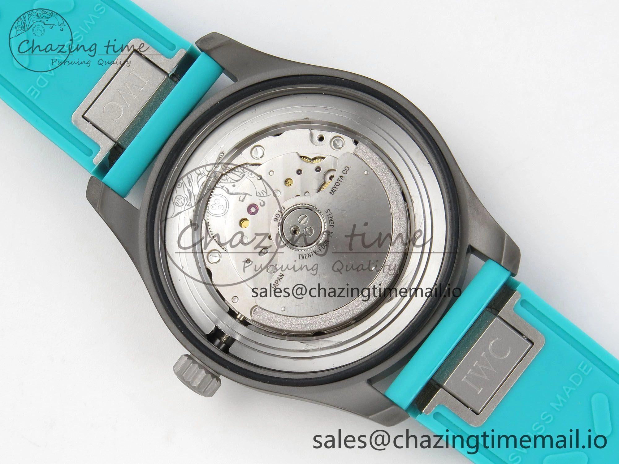 TimelessDesign Pilot Mark XX BLSF 1:1 Best Edition Black Blue Dial on Blue Rubber Strap MIYOTA 6989