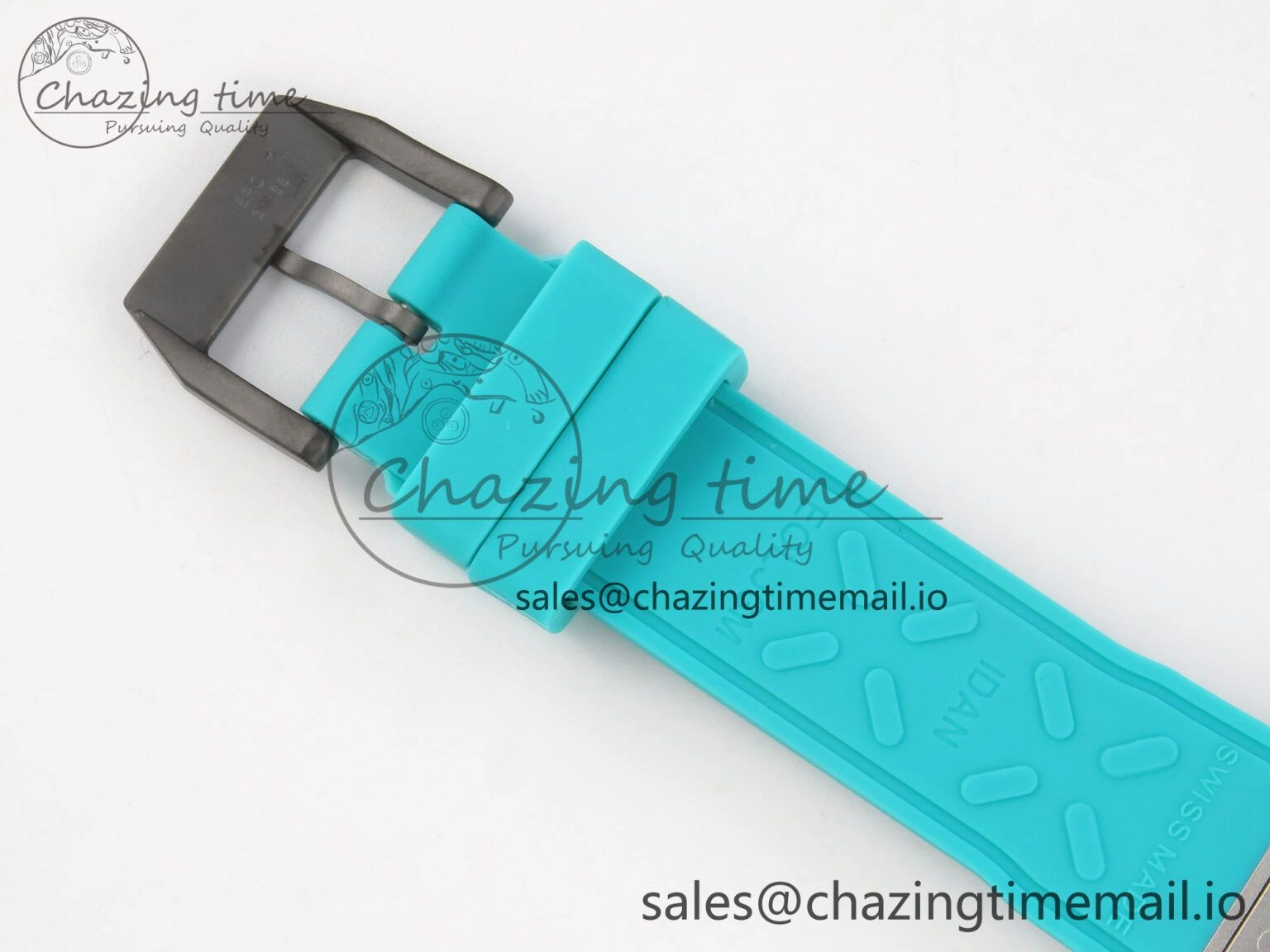 TimelessDesign Pilot Mark XX BLSF 1:1 Best Edition Black Blue Dial on Blue Rubber Strap MIYOTA 6989