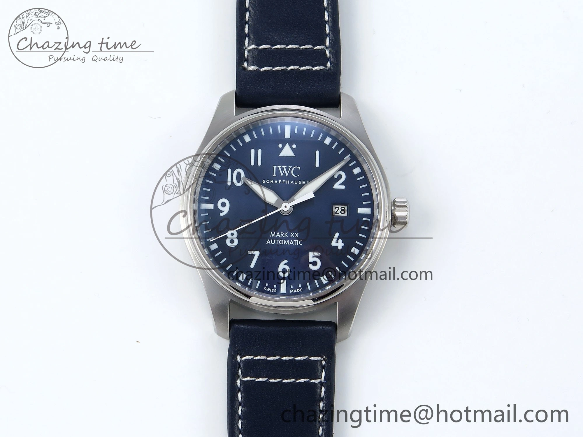 UrbanChic Pilot Mark XX BLSF 1:1 Best Edition Blue Dial on Blue Leather Strap MIYOTA 7022