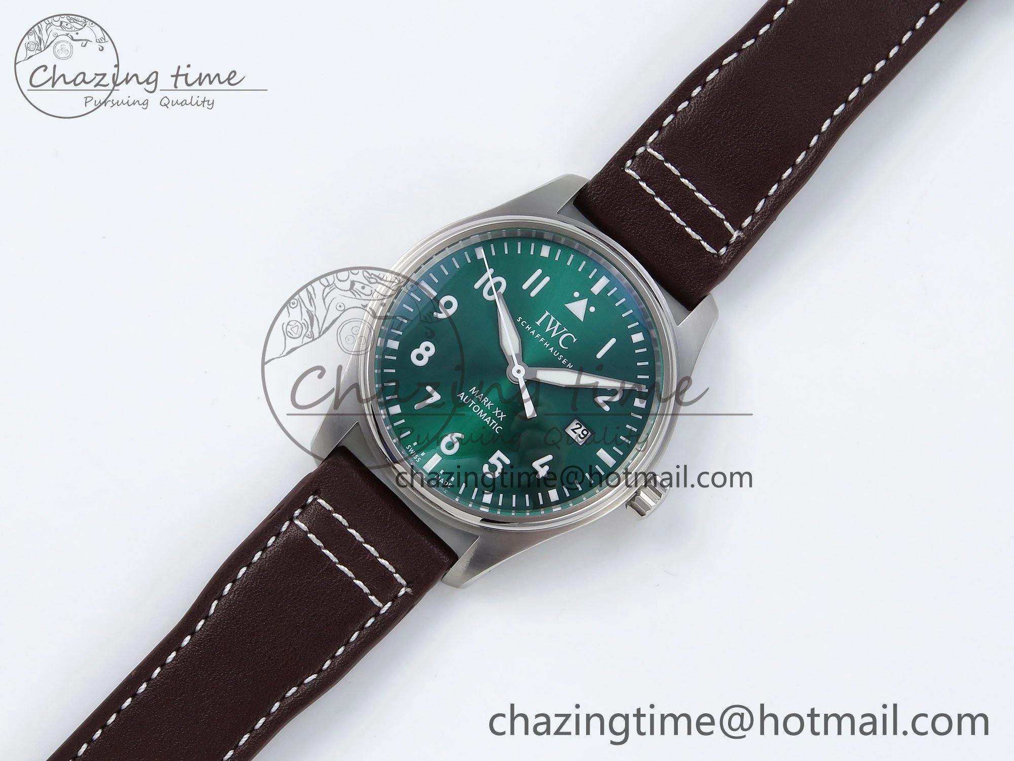 Pilot Mark XX BLSF 1:1 Best Edition Green Dial on Brown Leather Strap MIYOTA Sustainable 7019