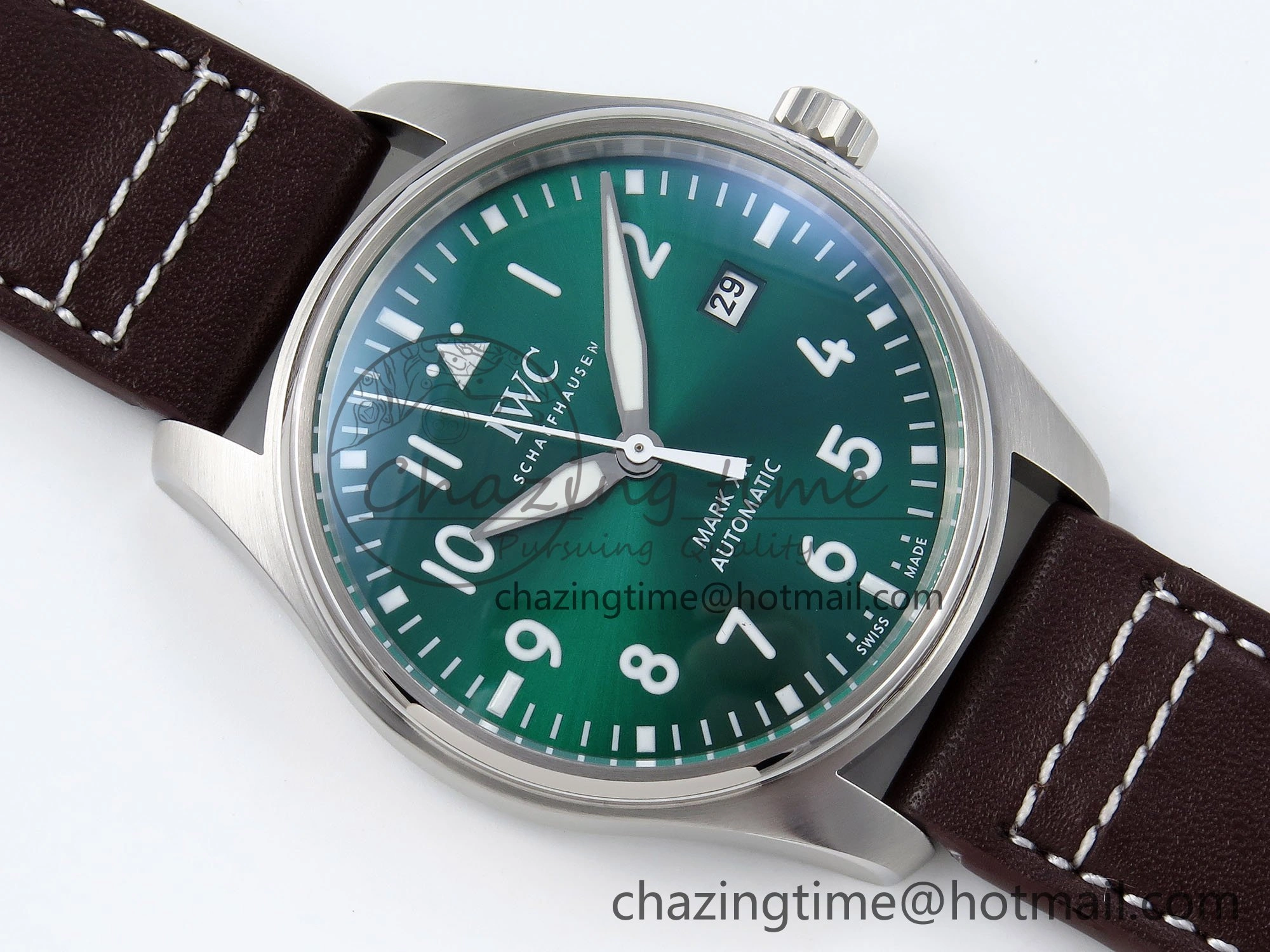 Pilot Mark XX BLSF 1:1 Best Edition Green Dial on Brown Leather Strap MIYOTA Sustainable 7019