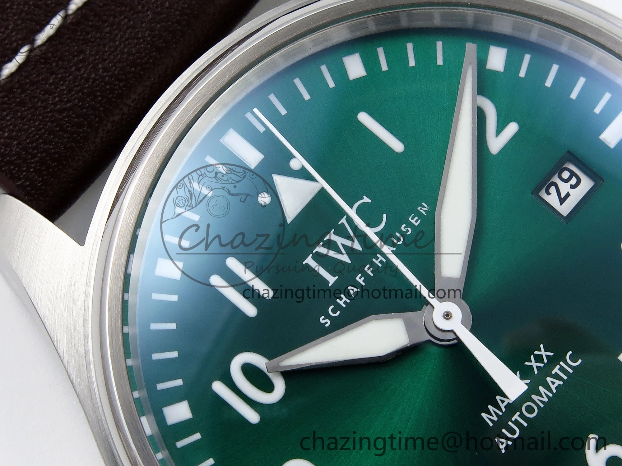 Pilot Mark XX BLSF 1:1 Best Edition Green Dial on Brown Leather Strap MIYOTA Sustainable 7019
