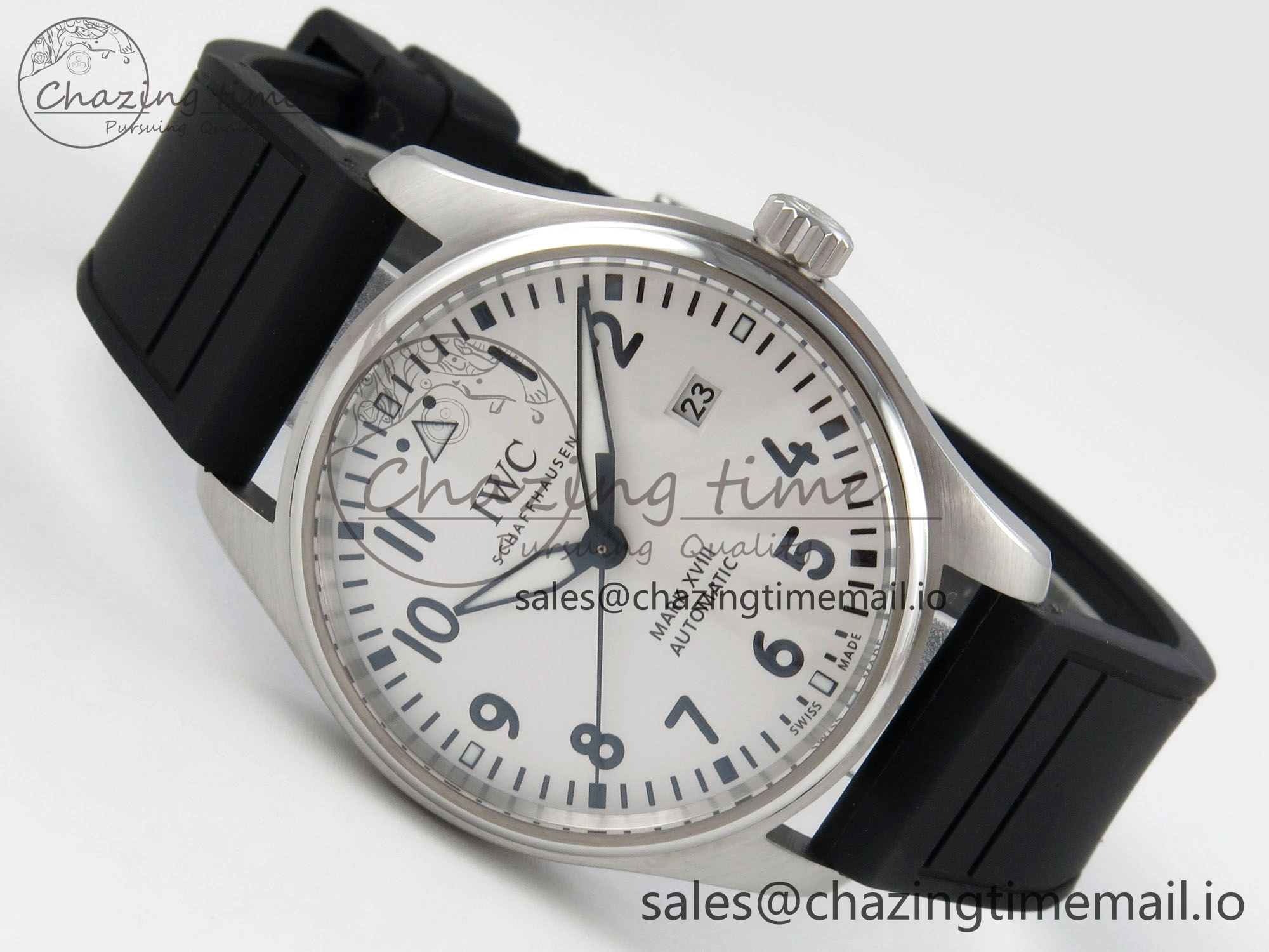 Pilot Mark XX BLSF SS 1:1 Best Edition White Dial on Black Rubber Strap MIYOTA ZeroBulk 6995
