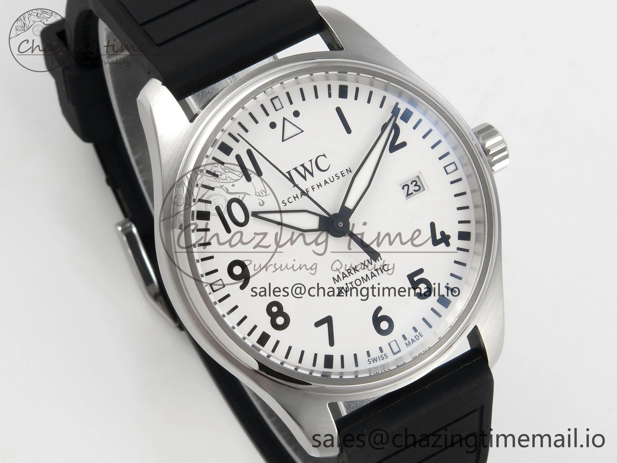 Pilot Mark XX BLSF SS 1:1 Best Edition White Dial on Black Rubber Strap MIYOTA ZeroBulk 6995