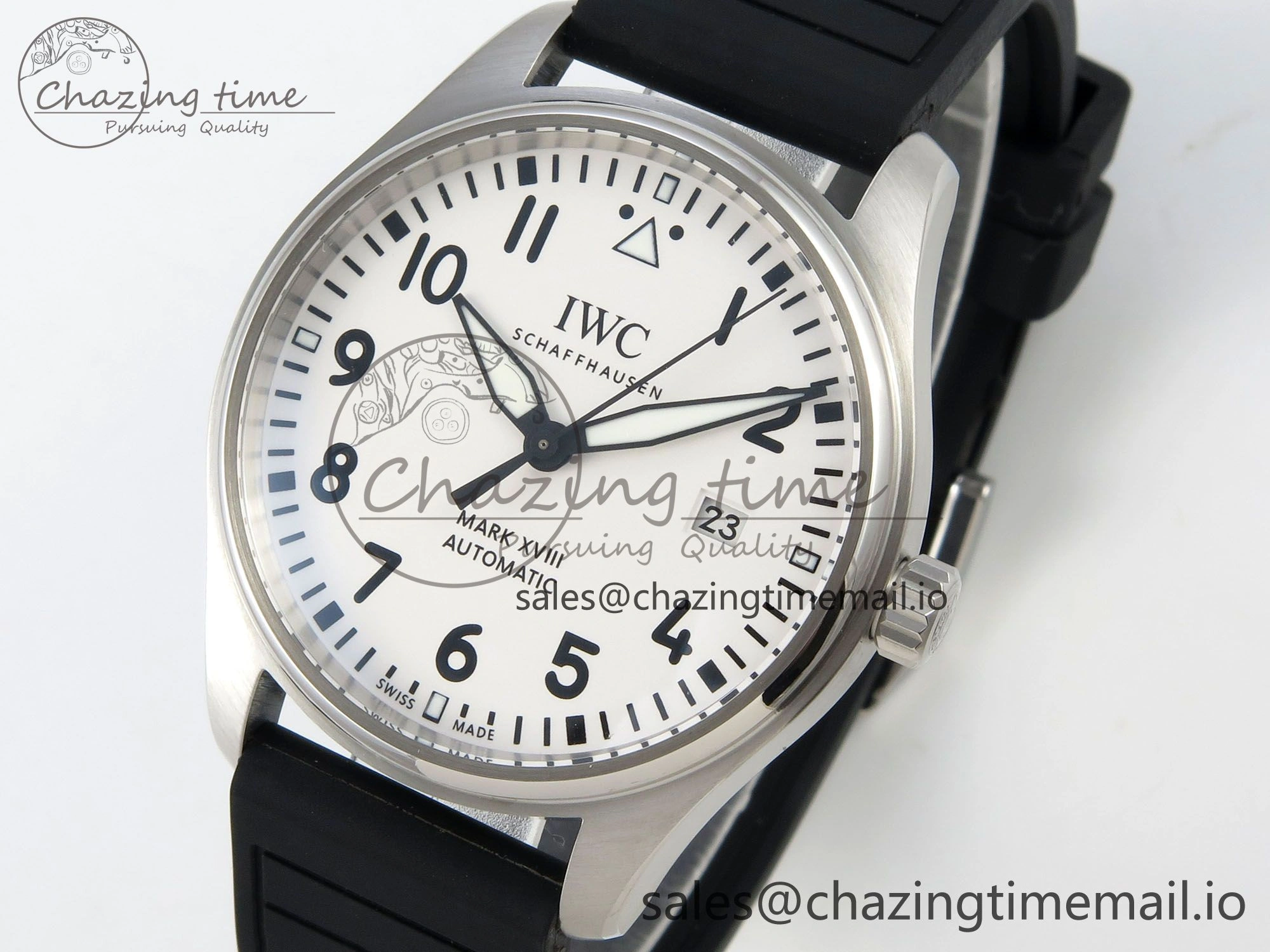 Pilot Mark XX BLSF SS 1:1 Best Edition White Dial on Black Rubber Strap MIYOTA ZeroBulk 6995