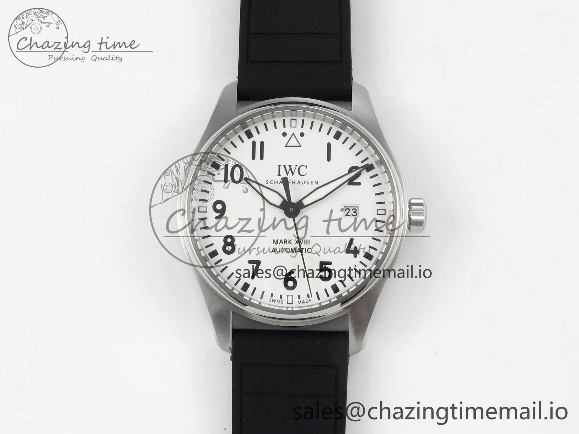 Pilot Mark XX BLSF SS 1:1 Best Edition White Dial on Black Rubber Strap MIYOTA ZeroBulk 6995