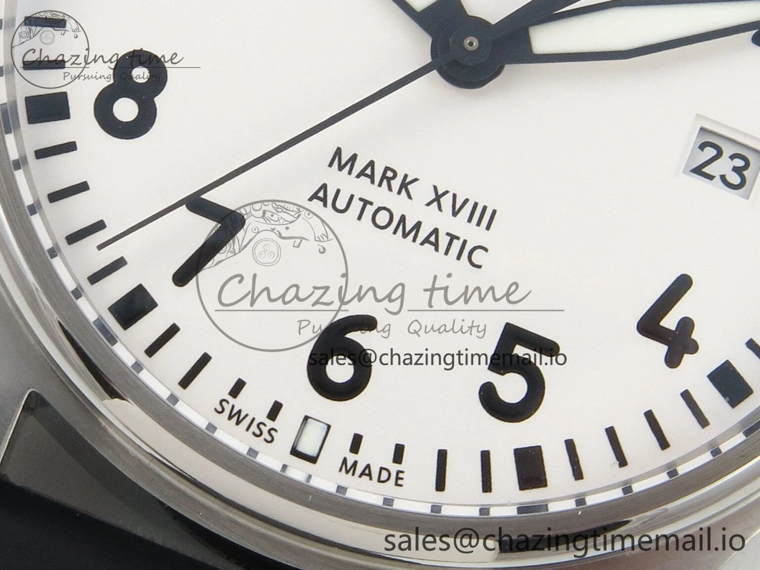 Pilot Mark XX BLSF SS 1:1 Best Edition White Dial on Black Rubber Strap MIYOTA ZeroBulk 6995