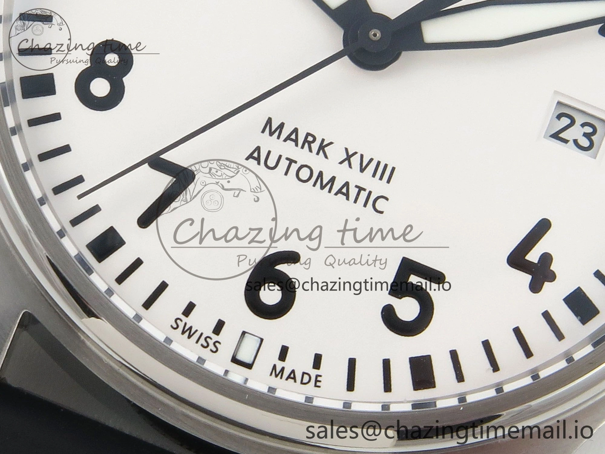 Pilot Mark XX BLSF SS 1:1 Best Edition White Dial on Black Rubber Strap MIYOTA ZeroBulk 6995