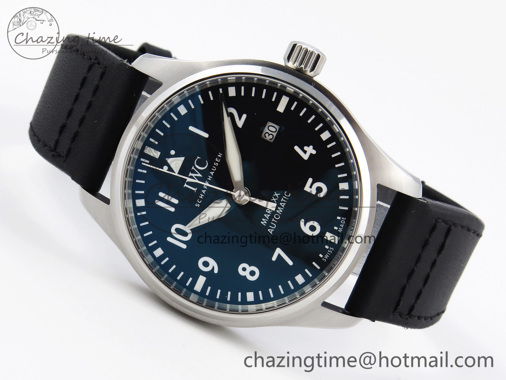 Pilot Mark XX IW328201 ZF 1:1 Best Edition Black Dial on Black Leather Strap A UrbanStyle 7028