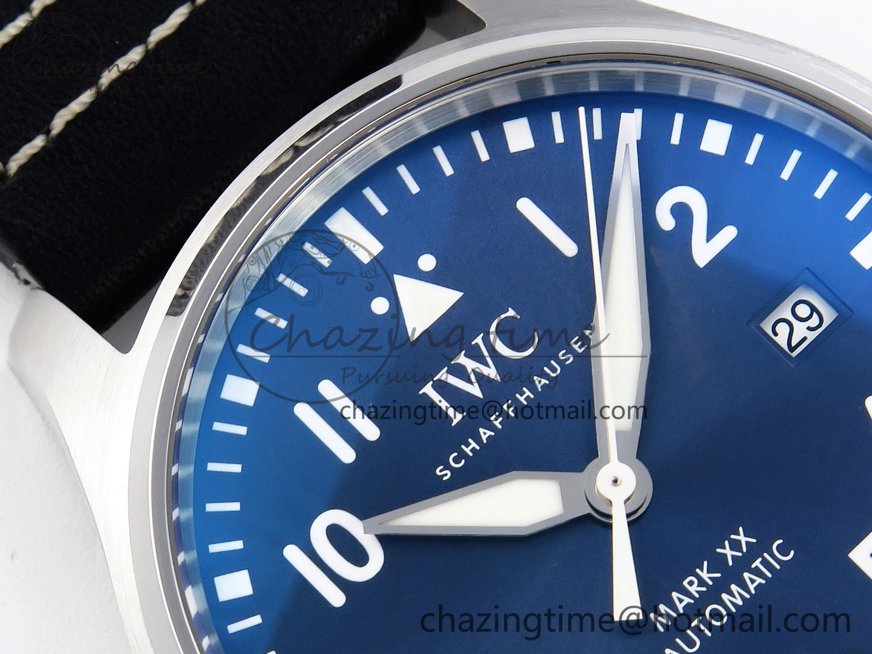 Pilot Mark XX IW328203 ZF 1:1 Best Edition Blue Dial on Dark Blue Leather Strap A Sophisticated 7024