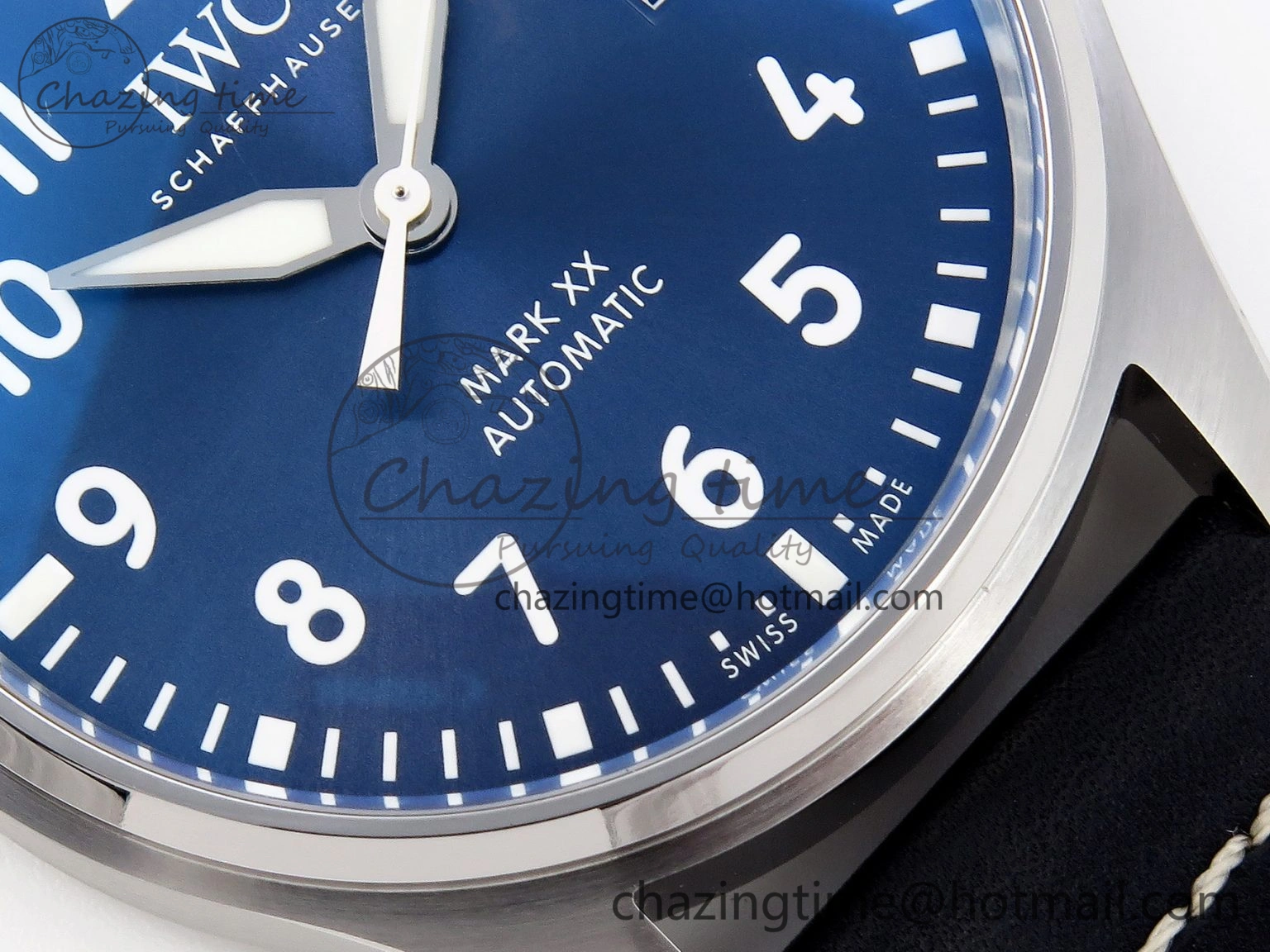 Pilot Mark XX IW328203 ZF 1:1 Best Edition Blue Dial on Dark Blue Leather Strap A Sophisticated 7024
