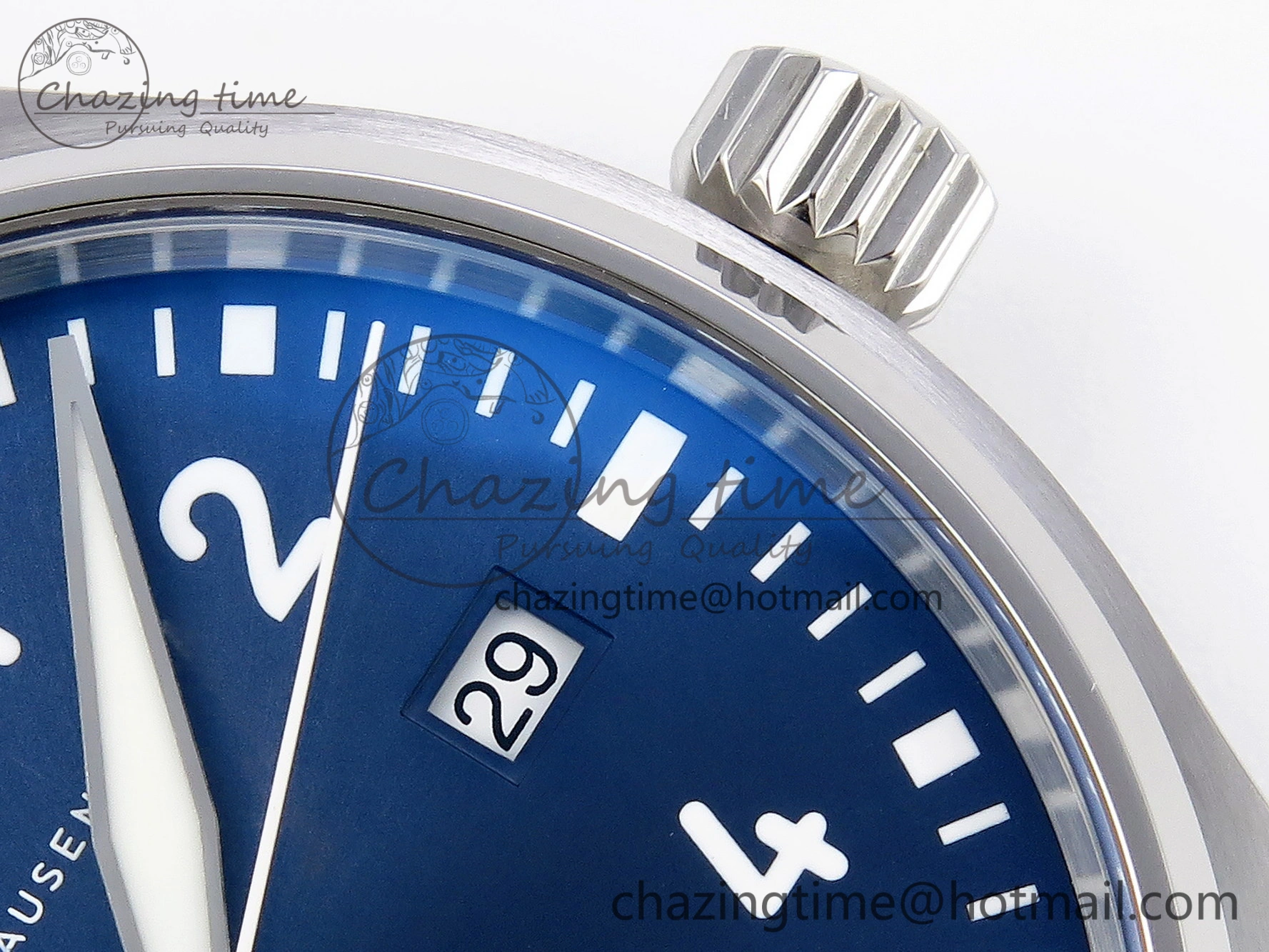 Pilot Mark XX IW328203 ZF 1:1 Best Edition Blue Dial on Dark Blue Leather Strap A Sophisticated 7024