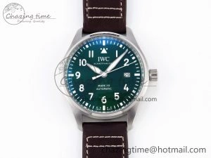 Pilot Mark XX IW328205 ZF 1:1 Best Edition Green Dial on Brown Leather Strap A Reliable 7029