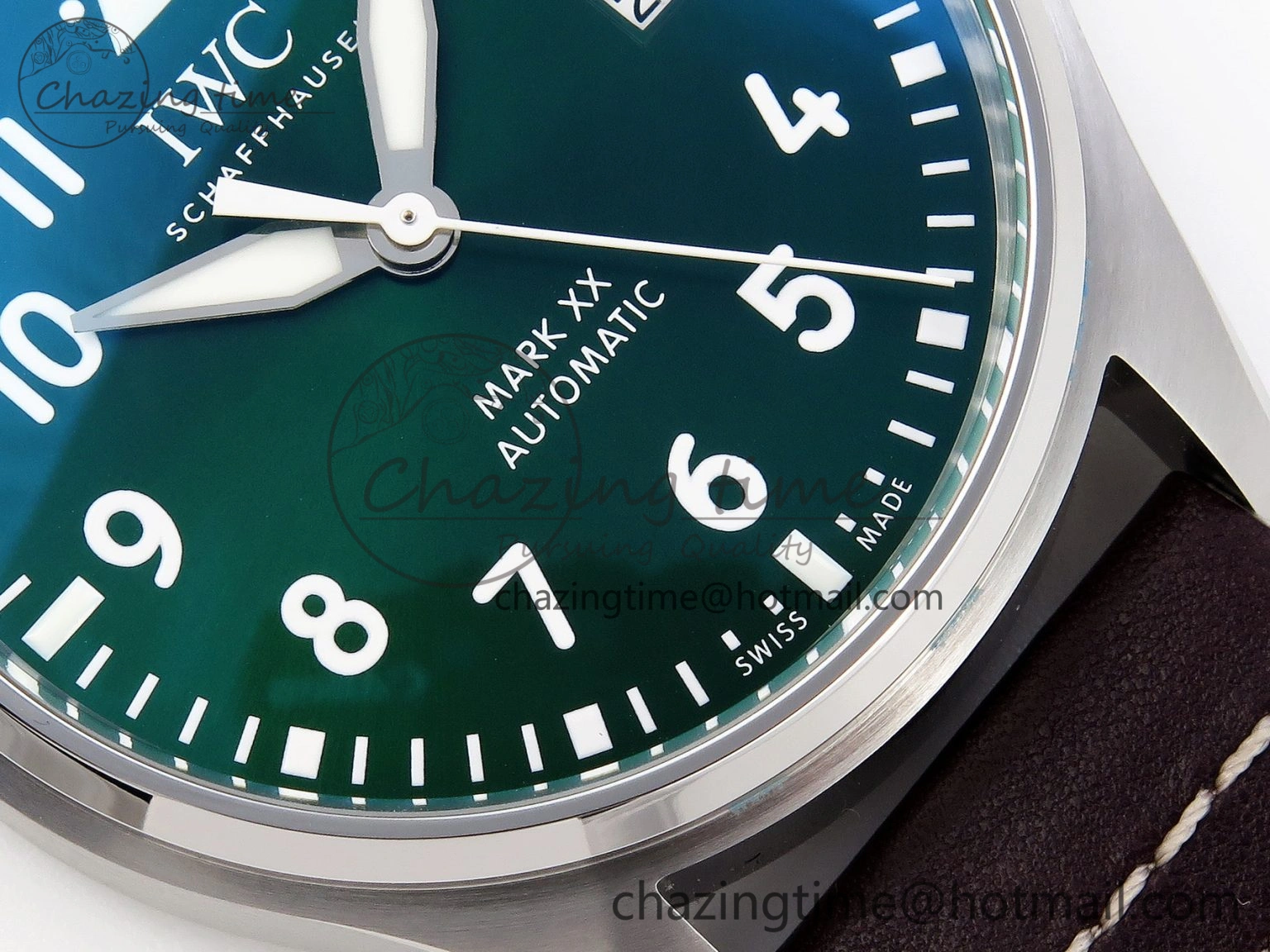 Pilot Mark XX IW328205 ZF 1:1 Best Edition Green Dial on Brown Leather Strap A Reliable 7029